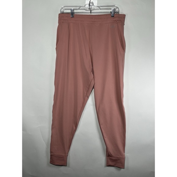 Victoria's Secret Pink High Waist Jogger‎ Sz XL Dusty Rose Feminine Athleisure - Picture 1 of 11